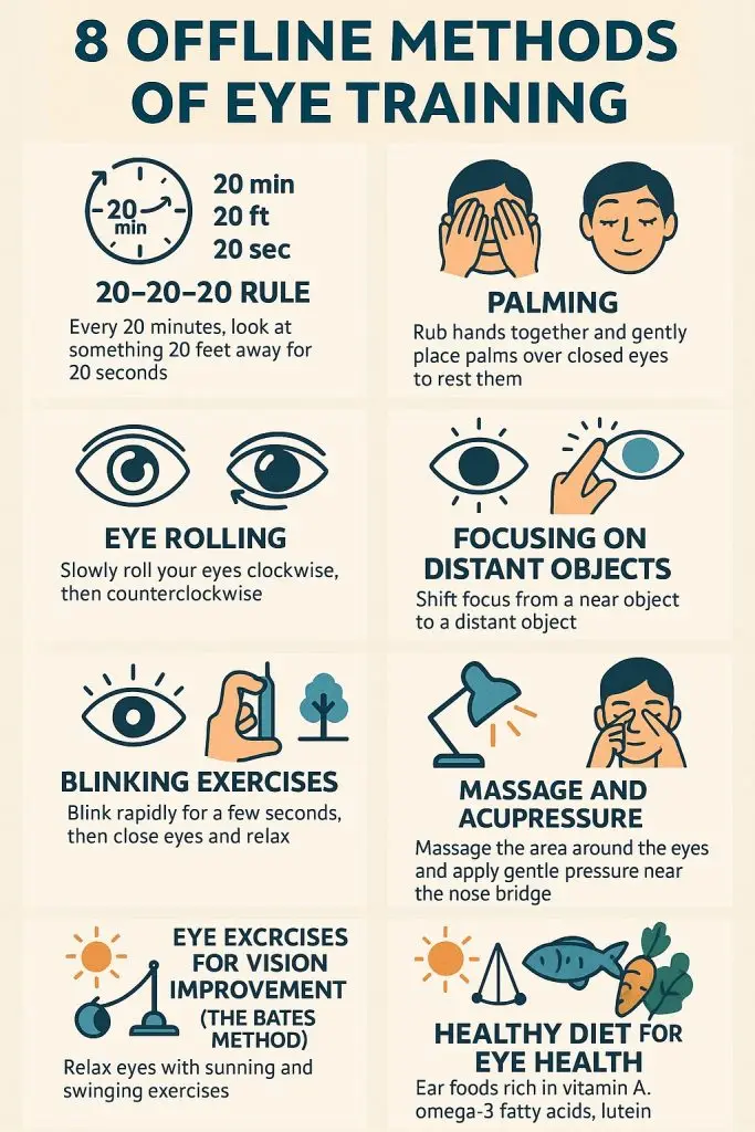 Offline Methods of Eye Training